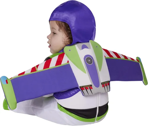 Vista 2 de Spirit Halloween Toy Story Baby Buzz Lightyear Disfraz Con licencia oficial Disney Disfraz de grupo Traje de una pieza