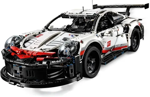 Vista 4 de LEGO Technic Porsche 911 RSR Juego de Construcción de Modelo de Coche de Carreras 42096, Réplica Avanzada, Conjunto Coleccionable Exclusivo, Regalo