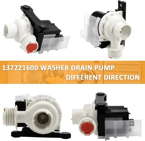 Vista 2 de AMI PARTS 137221600 Bomba de drenaje para lavadora Kenmore Frigidaire – Reemplaza AP5684706 PS7783938 AP5684706 131724000 134051200 134740500