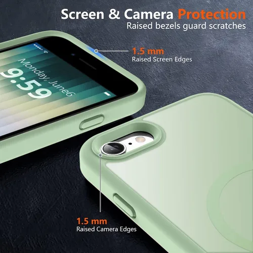 Vista 396 de MOCCA - Funda magnética resistente para iPhone XR de 6.1 pulgadas, compatible con MagSafe, funda con protección contra caídas de grado militar