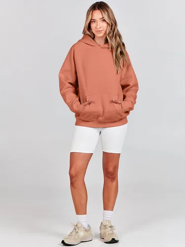 Vista 44 de ANRABESS - Sudaderas con capucha para mujer, sobre talla, de vellón de manga larga, modelo de 2024, para otoño