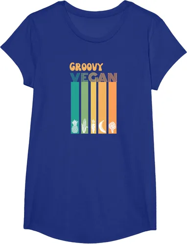 Vista 29 de Groovy Vegan Retro Vintage Cool Veggies 70 80 Flower Power Camiseta, Negro