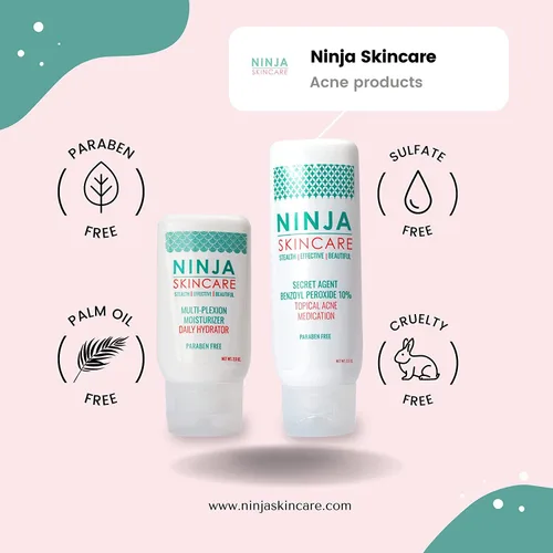 Vista 4 de Limpiador facial Ninja para mujeres y hombres – Revolucionario limpiador facial de ácido salicílico, sin azufre ni parabenos, restauración de PH