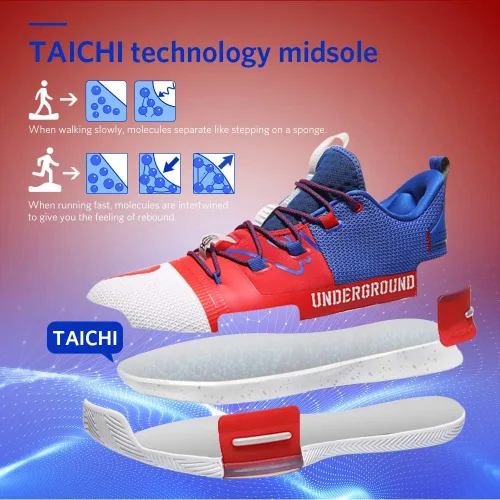 Vista 2 de PEAK Zapatos de baloncesto Flash para hombre, Lou Williams Underground Taichi con amortiguación adaptable, zapatos deportivos antideslizantes