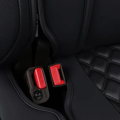 Vista 8 de Huidasource Fundas para asiento trasero de automóvil, de cuero (fila trasera, negro)