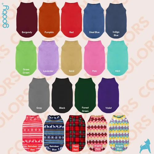 Vista 2 de Gooby - Chaleco de Vellón Elástico, Chaleco de Vellón Tipo Pullover Chaqueta Suéter para Perros, Azul Argyle, Extra Pequeño