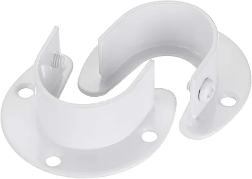 Vista 2 de OwnMy Paquete de 6 soportes para barra de armario, soporte de barra de cortina de 1-1/4 pulgadas, soporte de barra de barra de cortina de acero
