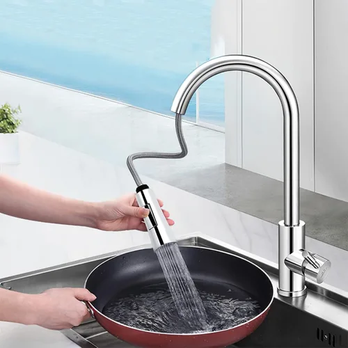 Vista 3 de Cabezales rociadores laterales para fregadero de cocina y baño (plateados), pieza de repuesto de cabezales de rociador de grifo de cocina abatibles