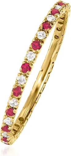 Vista 3 de RS Pure by Ross-Simons Anillo de eternidad de diamantes de 0.13 qt t t en oro amarillo de 14 kt