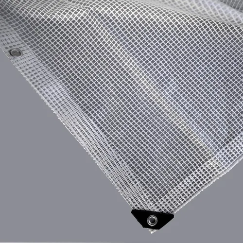 Vista 4 de Toldo de invernadero transparente resistente – Plástico de alta calidad 11 mil (milésima de pulgada) con tejido de malla 3x3 para mayor resistencia