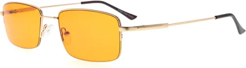 Vista 10 de Eyekepper Lentes de luz azul para hombre, para dormir mejor el 97% con bloqueo de luz azul, lentes de titanio con memoria flexibles, lentes teñidas