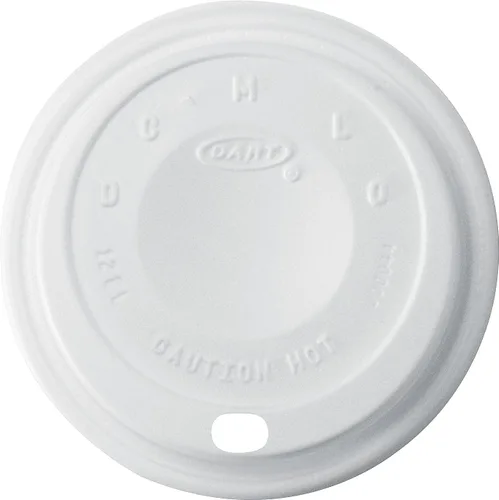Vista 2 de Dart Tapa de plástico para sorbo de cúpula de capuchino blanco, 12EL (1,000 unidades)