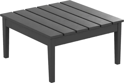 Vista 15 de WestinTrends Ashore - Mesa de centro para exteriores, 32 pulgadas de madera de polietileno Adirondack para todo tipo de clima, mesa auxiliar Negro