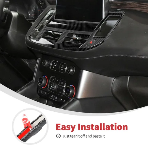 Vista 4 de Linskip Cambio electrónico de precisión y ajuste de ventilación de aire compatible con accesorios Chevy Suburban Tahoe 2021 2022 2023 2024, panel