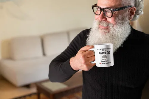 Vista 5 de Casitika Regalos para el Mejor Abuelo del Mundo. Taza de café Abuelito de 11 oz. Copas de abuelo en español. Taza de Regalo del Día del Padre