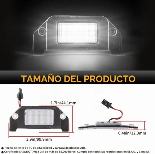Vista 4 de Gempro Luces LED para matrícula, parachoques trasero, montaje de lámparas para Dodge Charger Challenger, Avenger Magnum Dart, 6000 K, color blanco