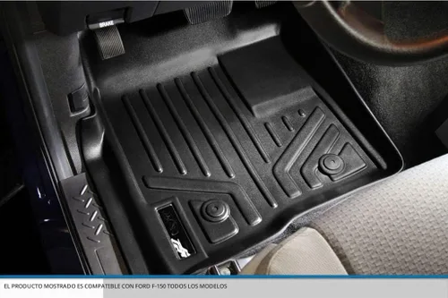 Vista 2 de SMARTLINER Juego de tapetes de piso de primera fila para Ford F-150 2011-2014