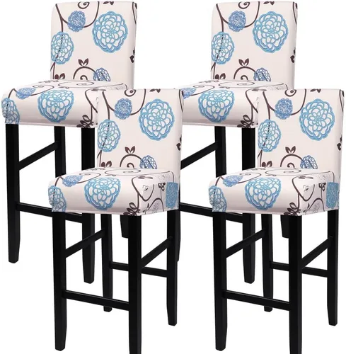 Vista 19 de SearchI Juego de 2 fundas para taburetes de bar, fundas de asiento de taburete elásticas y lavables, fundas para sillas de altura de mostrador