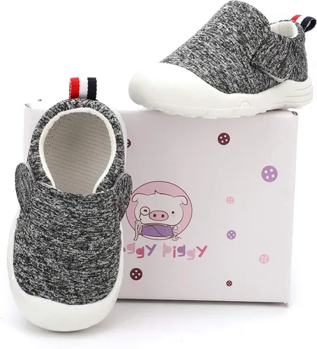 Vista 6 de Peggy Piggy Zapatos de bebé para caminar, zapatos para niños y niñas, zapatillas antideslizantes para primeros pasos, malla transpirable, zapatos
