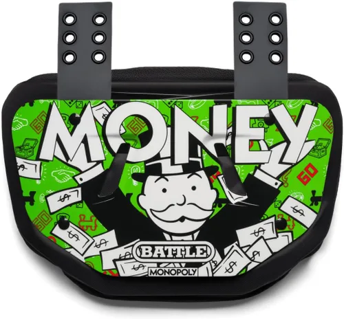 Vista 24 de Battle Sports Placa de espalda de fútbol novedosa – Protector de espalda inferior de carcasa dura con espuma contorneada para protección de alto