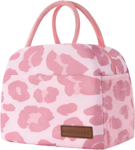 Vista 33 de douyadady Bolsa de almuerzo para mujeres/hombres, fiambrera mujeres/hombres (azul bebé+rayas blancas) Espacioso, ligero, impermeable, resistente