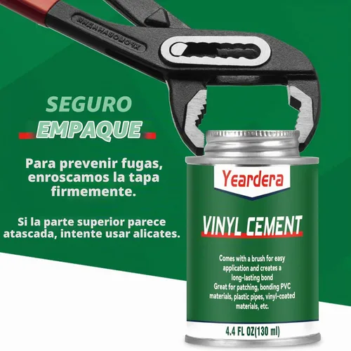 Vista 7 de Cemento de vinilo, pegamento de vinilo de alta resistencia, cemento de PVC impermeable, kit de reparación de parches de piscina de alta resistencia
