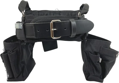 Vista 6 de BOULDER BAG - Cinturón profesional para electricistas MAX Combo con soporte trasero cómodo, hebilla de cinturón de cuero, cinturón de trabajo
