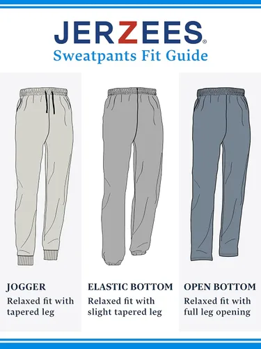 Vista 7 de Jerzees Men's NuBlend Fleece Elastic Bottom Sweatpants, Relaxed Fit, Cotton Blend, Sizes S-3X