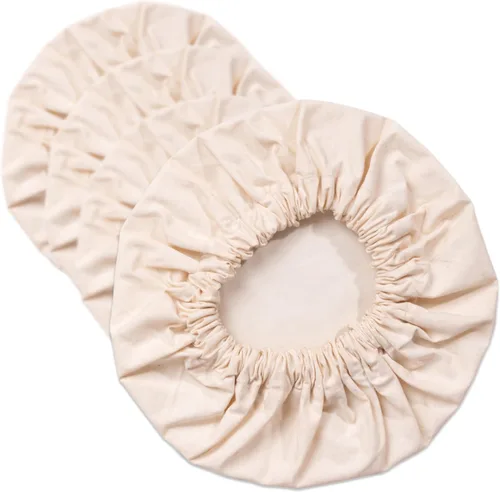 Vista 12 de Reusable Bowl Covers for Sourdough Bread Proofing,100% Cotton Elastic Set of 6 in Varying Sizes Easily Fit Your Bowls 4" to 13" - Durable Fabric