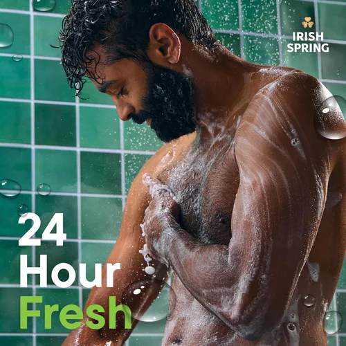 Vista 6 de Irish Spring Gel de baño hidratante 5 en 1 para hombres, champú, acondicionador, lavado corporal y facial, y desodorante 24 horas, sin parabenos