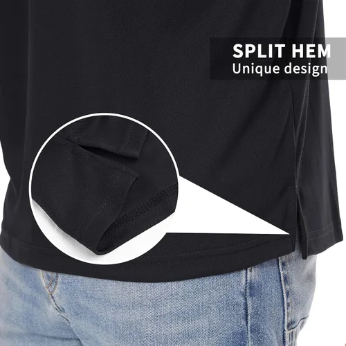 Vista 5 de CRYSULLY Camisa táctica de golf de manga corta para hombre, con botones, estilo militar