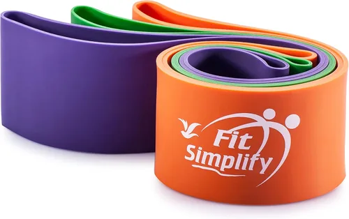 Vista 5 de Fit Simplify Bandas de ejercicio de resistencia Pro Series, juego de 3