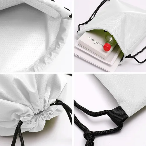 Vista 5 de Anneunique Mochila con cordón con nombre personalizado, bolsa impermeable casual para regalo de gimnasio deportivo, Patrón1, Mochilas Tradicionales