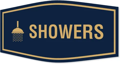 Vista 28 de Fancy Showers - Letrero (negro/plateado), tamaño mediano