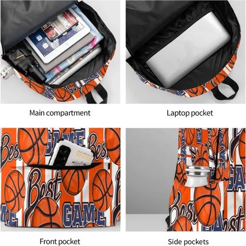 Vista 6 de Mochila de gran capacidad con diseño de calavera y floral, ligera, personalizada, para computadora portátil, tableta, mochila escolar de viaje
