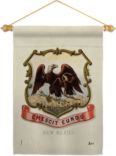 Vista 8 de Coat of arms New Mexico Garden Flag Americana States USA American Territories Republic Country Particular Area Small Decorative Gift Yard House