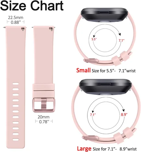 Vista 4 de Vancle Correa para Fitbit Versa - Pulsera deportiva de repuesto para mujeres y hombres