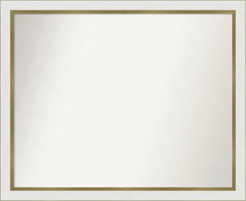 Vista 388 de Amanti Art Espejo personalizado, espejo de baño estrecho Alexandria White Wash, espejo de pared o espejo de tocador de baño sobre el fregadero