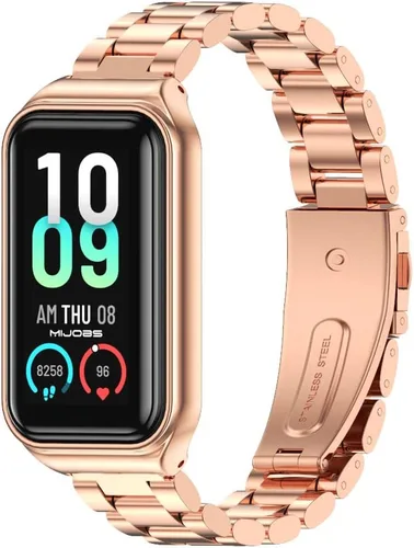 Vista 15 de Correa de repuesto de metal para Amazfit Band 7, compatible con Amazfit 7 Fitness Tracker