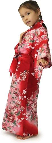 Vista 2 de Japanese Traditional Dress Kimono Yukata Robe for Kids Girls XS-XXL Cotton Beautiful Easy Wearing Halloween Costume Cosplay