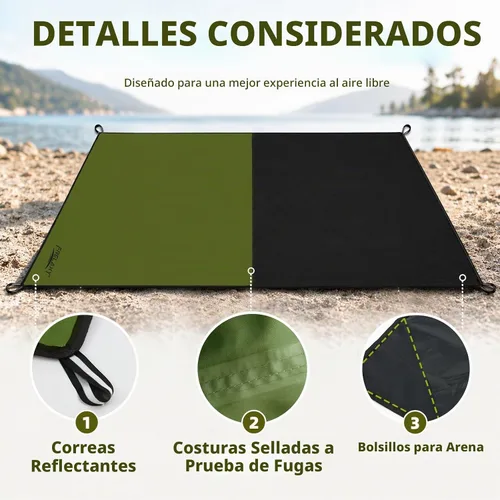 Vista 3 de Frelaxy Manta de picnic de bolsillo, manta impermeable para festival