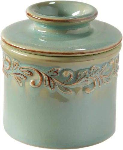 Vista 11 de Butter Bell Crock by L. Tremain Mantequera de cerámica francesa, color azul