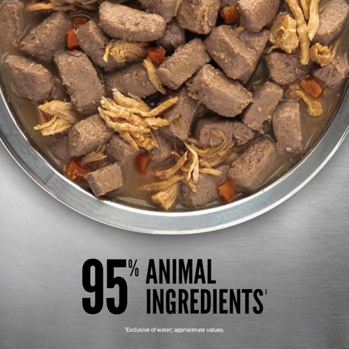 Vista 6 de ORIJEN Trituras de carne real, sin granos, estofado de receta de pollo, comida húmeda prémium para perros