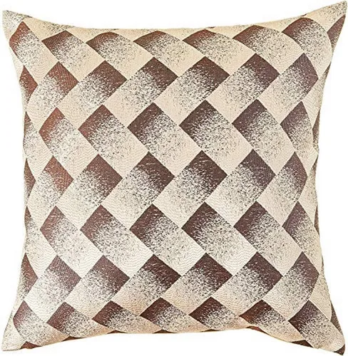 Vista 7 de Violet Linen Funda de almohada decorativa con diseño de bloques de espiga abstracta de princesa, jacquard de poliéster, borgoña, 18 x 18 pulgadas