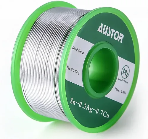 Vista 11 de AUSTOR - Hilo de soldadura sin plomo con núcleo de colofonia de 0,6 mm
