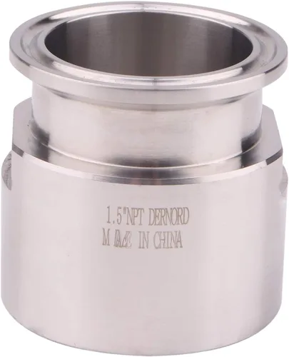 Vista 9 de Dernord - Adaptador de abrazadera triple de 1.5'' a abrazadera de rosca FNPT de 1 pulgada para tubería sanitaria