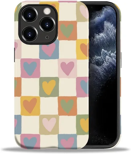 Vista 85 de ZHEGAILIAN Funda para iPhone 11, carcasa dura a prueba de golpes + silicona suave 2 en 1 híbrida, parachoques a prueba de caídas - Vidrio manchado
