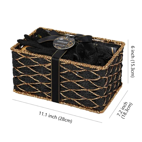 Vista 8 de 35 piezas de regalos de Navidad para mujeres y hombres, cesta de regalo de baño y cuerpo de carbón, kit de cuidado de la piel facial, regalo