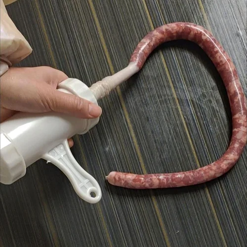 Vista 2 de Funda de salchicha comestible para secado, tubo de funda de salchicha seca comestible para salchichas caseras con sabor para máquina de hacer