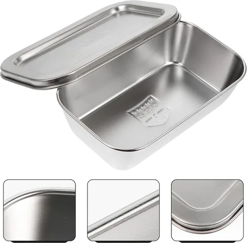 Vista 5 de Cabilock Mantequillera ancha con tapa para mantequilla con suministro de cocina de acero inoxidable 304 para el hogar